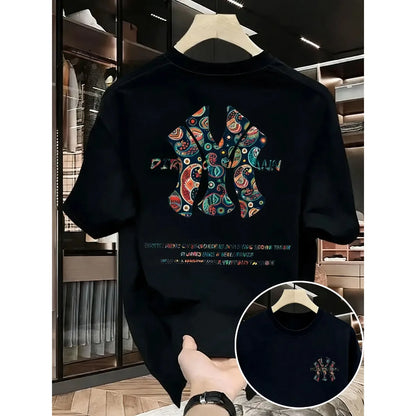 2026 New Trendy Street Printed Men's Short-sleeved T-shirt - A Street-style Comfortable Summer Loose Men's T-shirt
