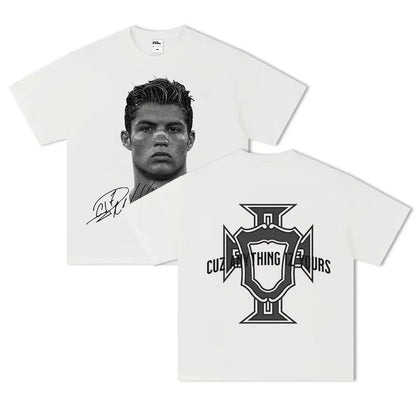 Neymar American Football Star Print Short-sleeved T-shirt Women Clothing Athleisure Print Fashion Tee Aesthetic Clothes