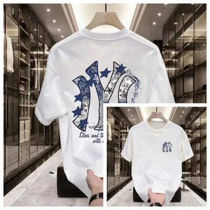 2026 New Trendy Street Printed Men's Short-sleeved T-shirt - A Street-style Comfortable Summer Loose Men's T-shirt