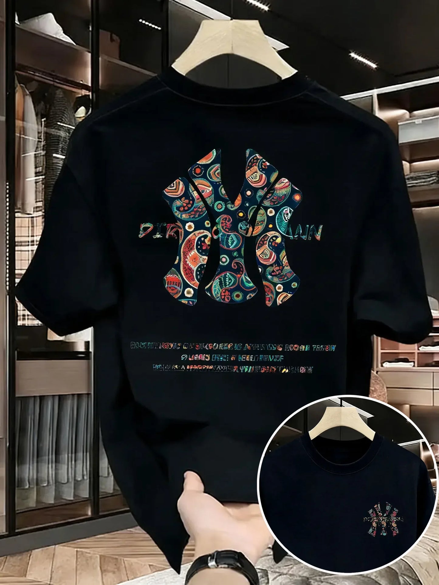 2026 New Trendy Street Printed Men's Short-sleeved T-shirt - A Street-style Comfortable Summer Loose Men's T-shirt