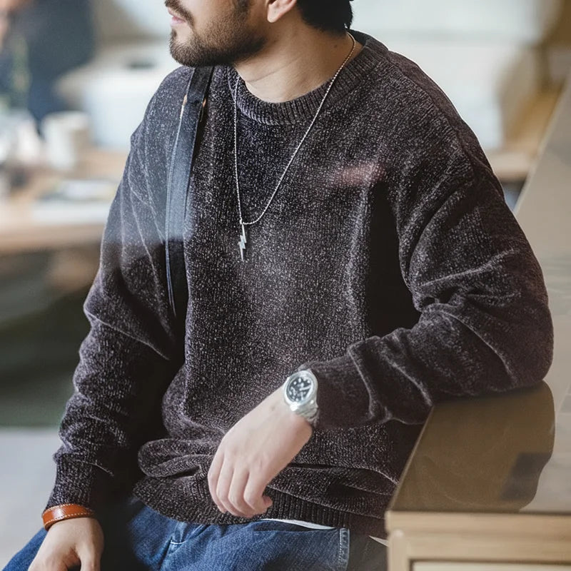 Chenille Round Neck Sweater