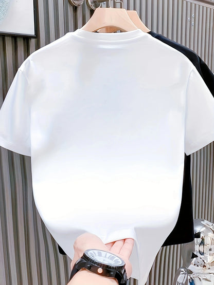 2026 model 100% cotton T-shirt for men and women. Suitable for daily exercise and casual wear. Loose-fitting short sleeves.